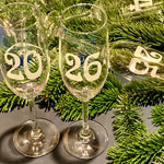 champagneglazen voor de jaarwisseling en nieuwjaarsborrel.