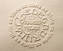 preeg van blinddrukstempel, ex libris